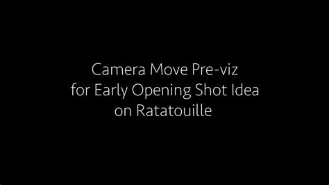 Early Opening Shot Concept For Ratatouille Ranimation