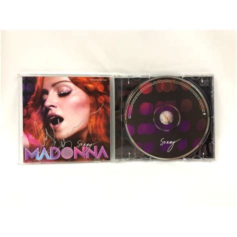 Autograph Signed Madonna Sorry Single