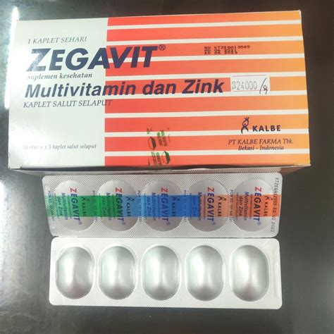 Jual Zegavit Multivitamin Zink Strip Kaplet Shopee Indonesia