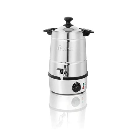 Swan Mulled Wine Gluvine Hot Cider Urn Stainless Steel W Liters Silver BuysBest