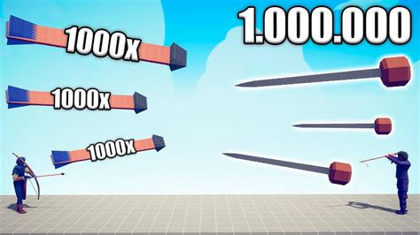 1000000 Damage Blowdart Vs 1000x Overpowered Units Tabs Totally