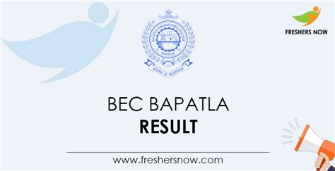 BEC Bapatla Result 2022 (Out) | Bapatla Engineering College UG Results