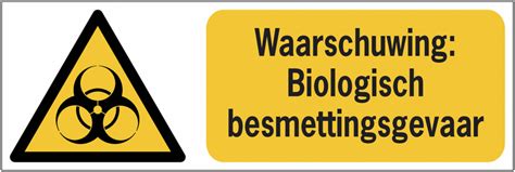 Panneaux Iso Horizontaux Waarschuwing Biologisch