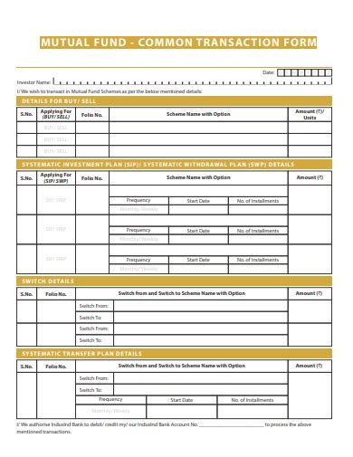 Free Transaction Form Samples In Pdf Ms Word