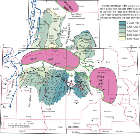 Isopach Map From The Base Of Paleocene Strata To The Base Of The Long