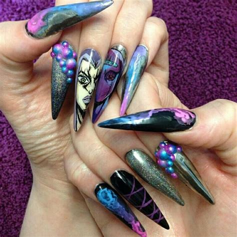 Abbacchio Nails Jojos Bizarre Adventure Pretty Acrylic Nails Nails Best Acrylic Nails