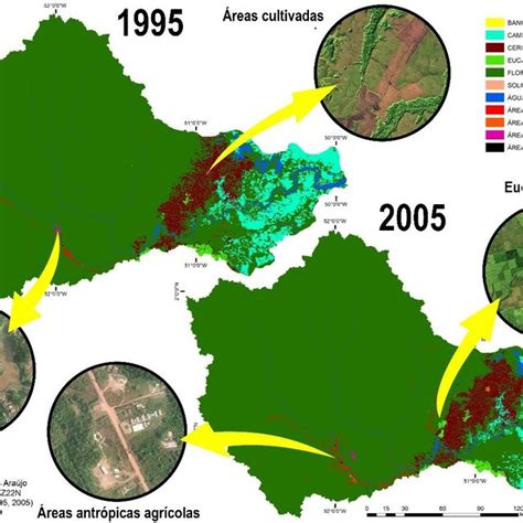 Dinâmica Do Uso Da Terracobertura Vegetal 1995 2005 Download Scientific Diagram