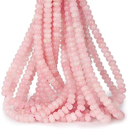 Amazon Natural Rose Quartz Faceted X Mm Gemstone Beads Rondelle