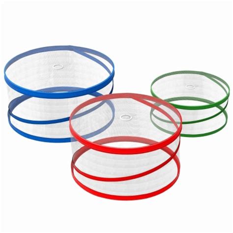 Chef Buddy 3 Pack Outdoor Food Covers Mesh Pop Up Pest Protection Green