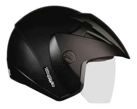 Capacete Aberto Ebf Thunder Open Solid Preto Fosco Parcelamento Sem Juros