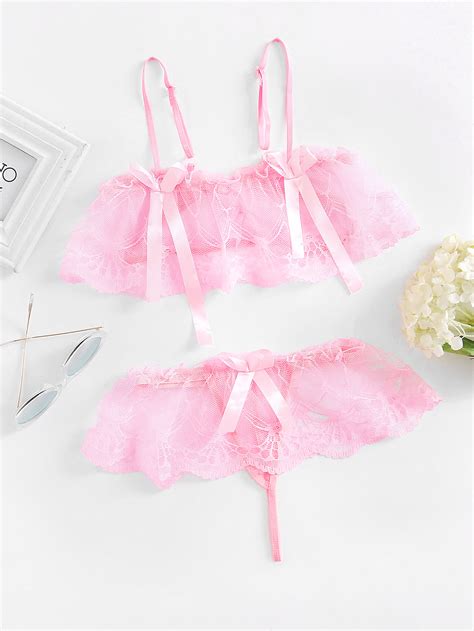 Bow Lace Lingerie Set EmmaCloth Women Fast Fashion Online