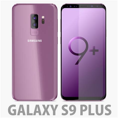 Samsung Galaxy S9 Plus Lilac Purple 3d Model 39 3ds Max Obj Ma