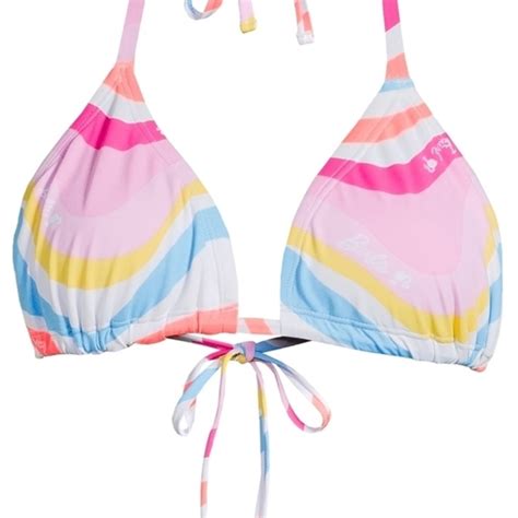 Barbie Swim Nwt Barbie Mattel Pink Womens Piece Swimsuit Swim Top Bottom Bikini Set L