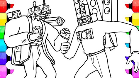 Skibidi Toilet - TITAN CAMERAMAN vs TITAN SPEAKERMAN Coloring Pages ...
