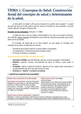 Tema Conceptos De Salud Construcci N Social Del Concepto De Salud Y