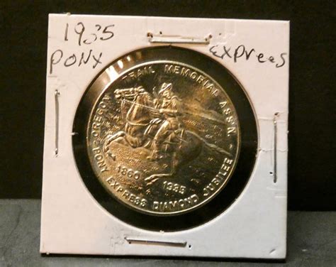 1935 Pony Express Diamond Jubilee Coin 1860 1935 Oregon Trail Memorial