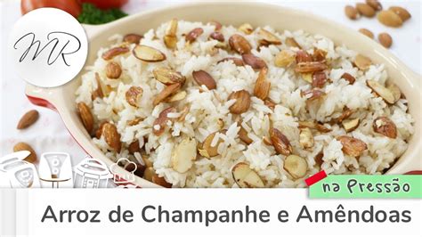 Arroz de Champanhe e Amêndoas na Panela de Pressão Elétrica Maurício