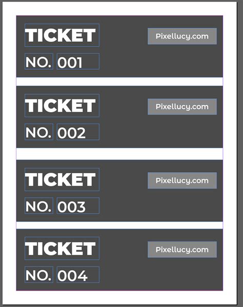 How To Create Numbered Tickets Indesign Method 2 Pixellucy