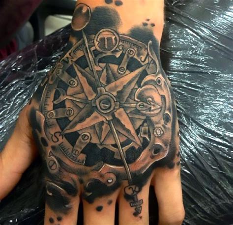 Steampunk Tattoo on Hand for Men Tattoo Idea