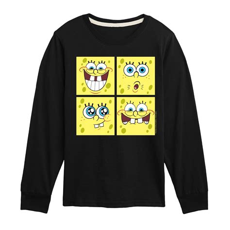 SpongeBob SquarePants - Spongebob Face - Toddler & Youth Long Sleeve ...