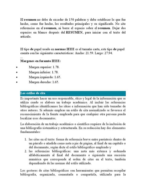 Normas Ieee | PDF | Bibliografía | Citación 