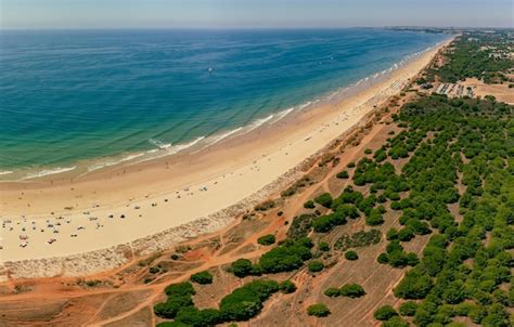 Premium Photo Aerial Beach View Of Vilamoura And Praia De Falesia