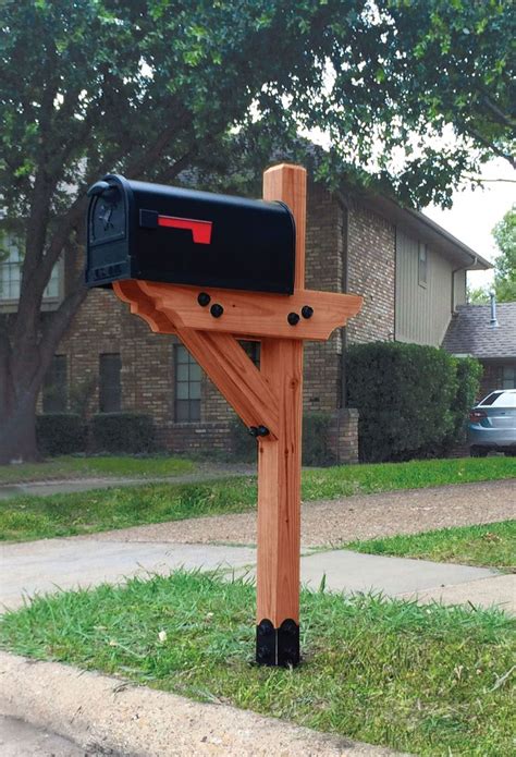 Dress Your Mailbox Up In Style With This Wood Mailbox Post Curb