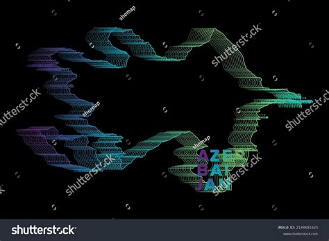 Minimal Halftone Gradients Azerbaijan Map Poster Stock Vector (Royalty ...