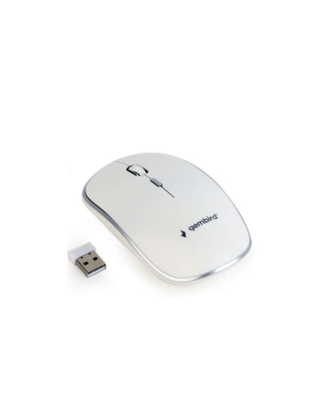 Gembird MUSW-4B-01-W ratón Ambidextro RF inalámbrico Óptico 1600 DPI