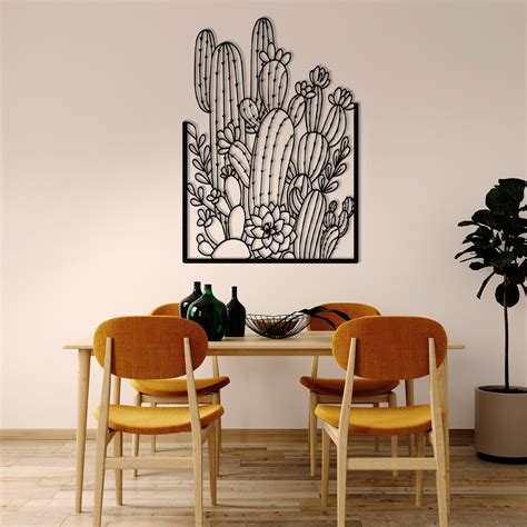 Cactus Metal Wall Art Cactus Decor Housewarming Gift Home - Etsy