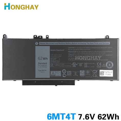 Honghay Mt T Laptop Battery For Dell Latitude E E E E