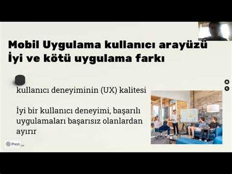 Mobil Uygulamalarda Kullan C Aray Z Tasar M Youtube