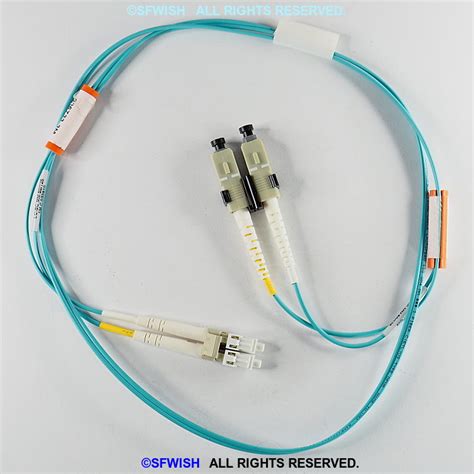 NEW CommScope 10Gb LC SC Duplex Fiber Patch Cable AQUA Multimode OM4