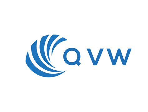 Qvw Letter Logo Design On White Background Qvw Creative Circle Letter