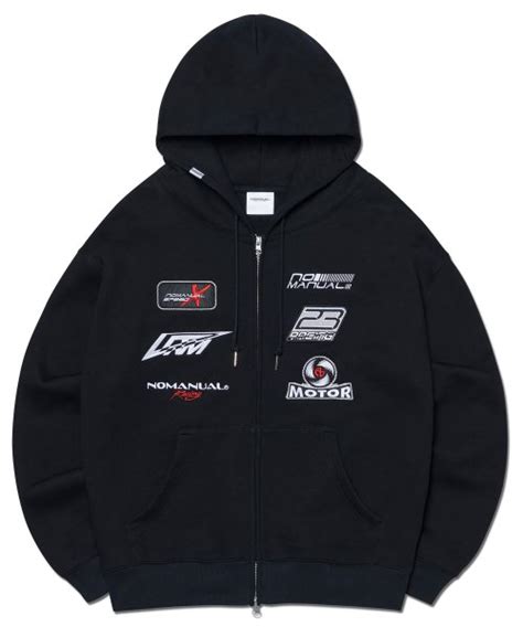 Musinsa Nomanual Sponsor Hooded Zip Up Black