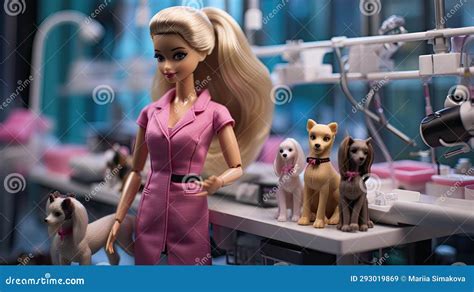 A Barbie Doll As a Veterinarian Photo Realistic Illustration ...