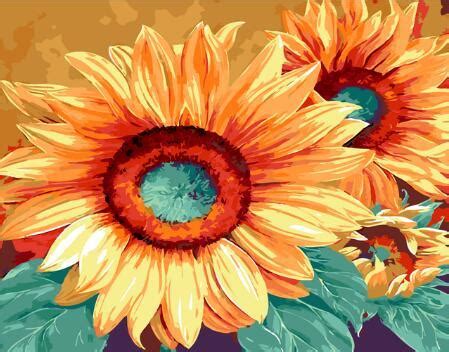 Blooming Sunflowers Paint By Numbers Numeral Paint Kit