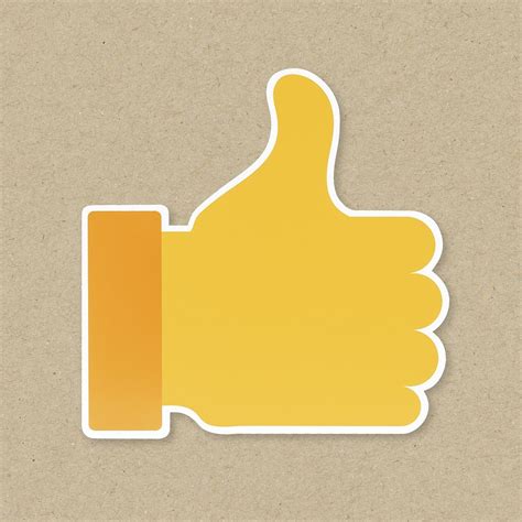 Yellow thumbs up like icon | Free Photo - rawpixel