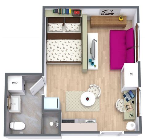 Studio Apartment Floor Plan Design Ideas | Viewfloor.co