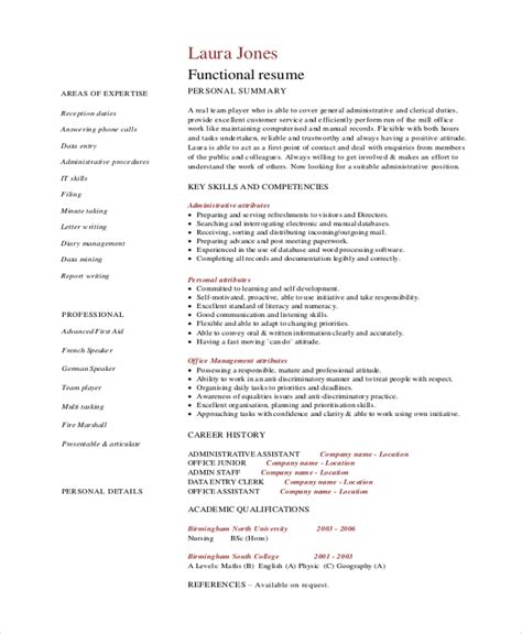 FREE 13 Functional Resume Samples Templates In PDF Word