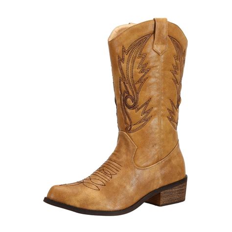 Shesole Women S Cowboy Boots Female Western Cowgirl Wide Calf Us Size