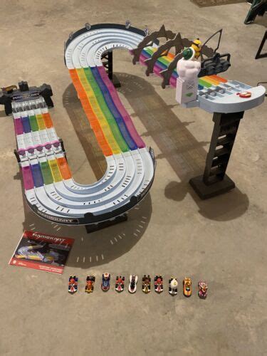 Hot Wheels Mario Kart Rainbow Road Track Set Raceway Works With Cars Ebay