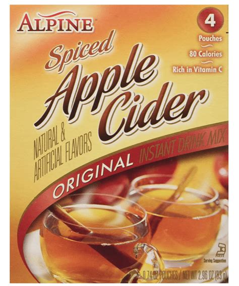 Alpine Spiced Apple Cider Instant Drink Mix 2 Pack 18 Pouches