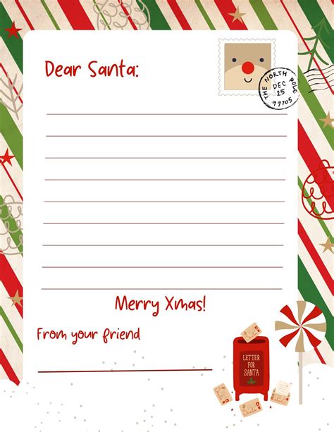 Delightful Santa Letter Template Customizable & Printable Christmas ...