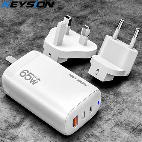 Keysion Gan 65w Pd Usb C Charger Quick Charge 4 0 Qc3 0 Usb C Type C