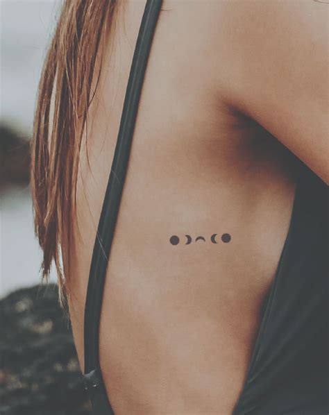 Minimalist Moon Phases Temporary Tattoo Set Of 3 Artofit