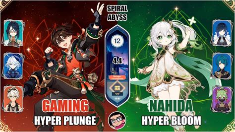 Spiral Abyss 4 4 Gaming Hyper Plunge Nahida Hyper Bloom Floor 12