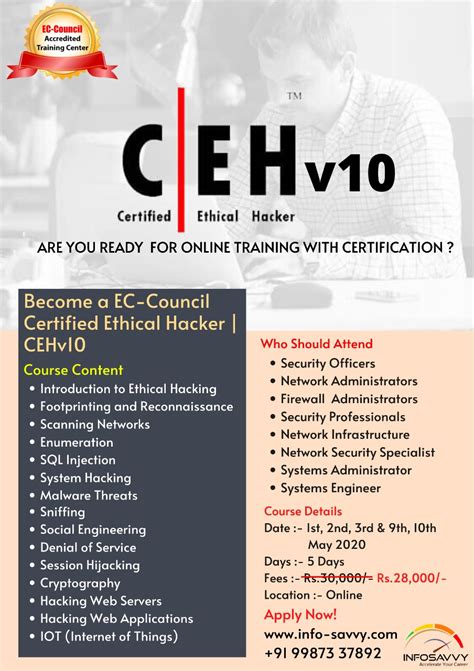 Certified Ethical Hacker Online Training Ec Council Infosavvy