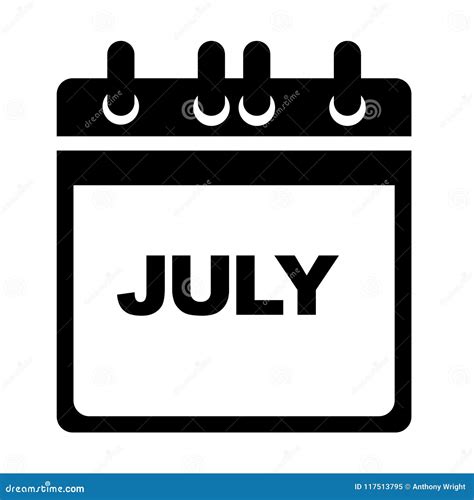 July Calendar Illustration Stock Illustration Illustration Of Page