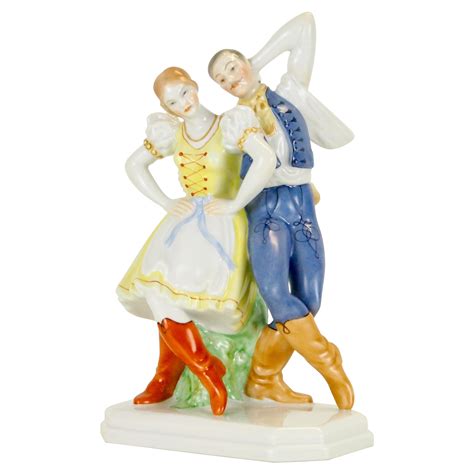 Dancing Couple Porcelain Figurine By Herend Hungary For Sale At Stdibs